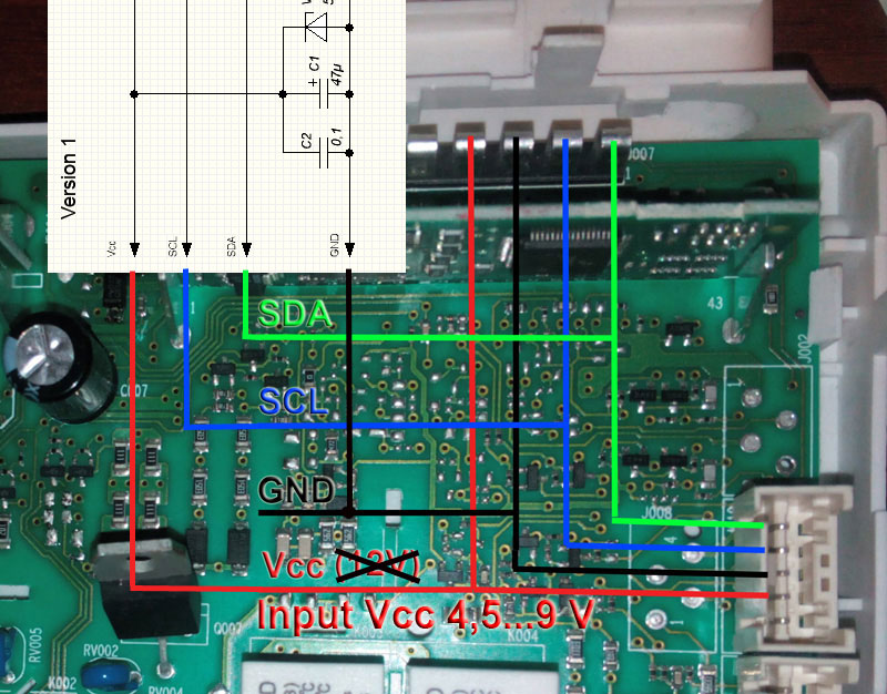 Подключение к модулю Indesit Arcadia